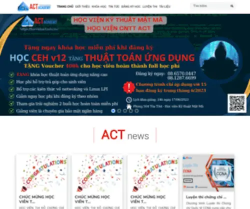 HocVienact.edu.vn(Trang ch) Screenshot