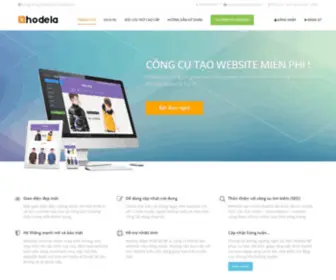 Hodela.com(Công cụ tạo website miễn phí) Screenshot