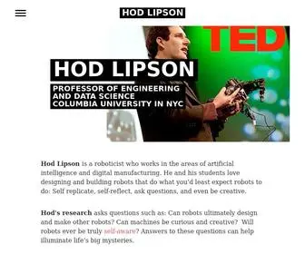 Hodlipson.com(Hod Lipson) Screenshot
