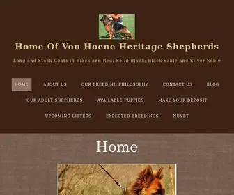 Hoeneheritagefarm.com(Home of Von Hoene Heritage Shepherds) Screenshot