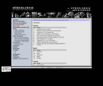 Hoererlebnis-Verlag.de(HÖRERLEBNIS) Screenshot