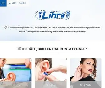 Hoergeraete-Brillen-Lihra.de(Hörgeräte und Optik in Minden) Screenshot