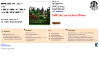 Hofbibliothek-AB.de(Hofbibliothek und Stiftsbibliothek Aschaffenburg) Screenshot