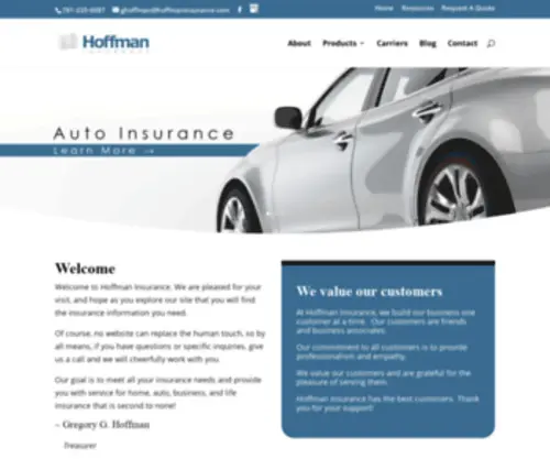Hoffmaninsurance.com(Hoffman Insurance Service Inc) Screenshot