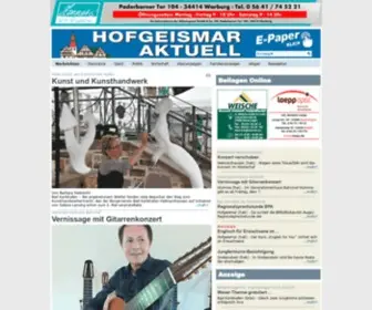 Hofgeismar-Aktuell.de(Hofgeismar Aktuell) Screenshot
