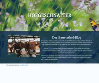 Hofgeschnatter.de(Designblog) Screenshot