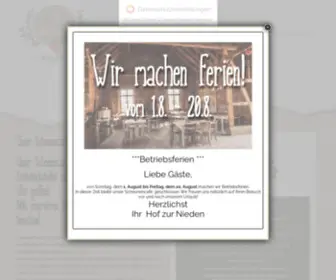 HofZurnieden.de(Hof zur Nieden) Screenshot