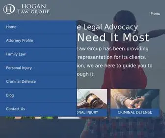 Hoganlaw.net(Hogan Law Group) Screenshot