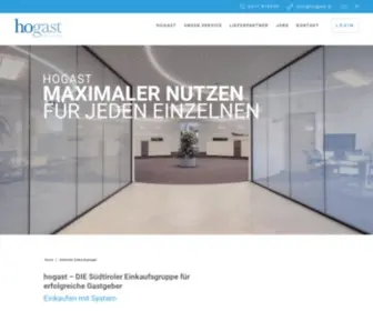 Hogast.it(Einkaufsgenossenschaft für Gastronomie & Hotellerie) Screenshot