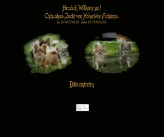 Hohenlohe-Fichtenau.de(Willkommen auf der Homepage der Chihuahuazucht "Hohenlohe) Screenshot