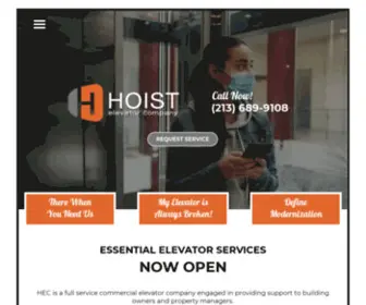 Hoistelevator.com(Hoist Elevator Company) Screenshot