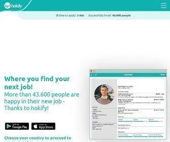 Hokify.com(Deine mobile Job) Screenshot