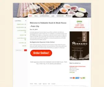 Hokkaidopalmcity.com(Order Japanese online from Hokkaido Sushi & Steak House) Screenshot