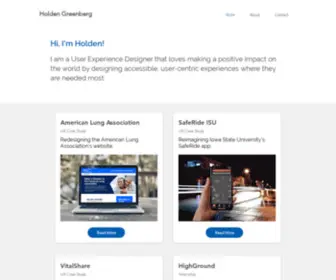 Holdengdesign.com(Holden Greenberg User Experience Design Portfolio) Screenshot