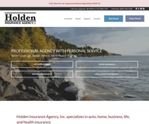 Holdeninsurance.com(Holden Insurance Agency) Screenshot
