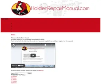 Holdenrepairmanual.com(Holden workshop) Screenshot