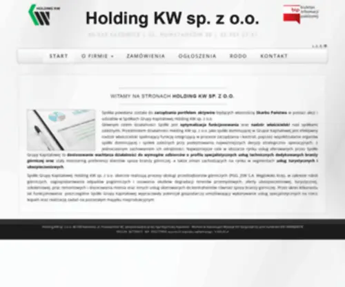 Holdingkw.pl(Holding KW sp) Screenshot