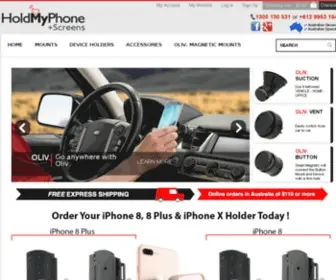 Holdmyphone.com.au(Custom mounts and holder solutions for your car) Screenshot