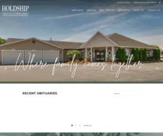 Holdshipfuneralhomes.com(Holdship Family of Funeral Homes & Cremation Services) Screenshot