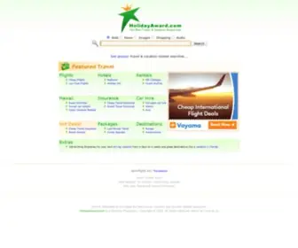 Holidayaward.com(The Best Travel & Vacation Related Resources) Screenshot