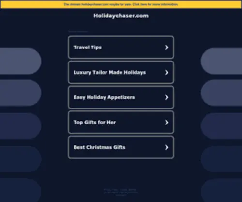 Holidaychaser.com(Holidaychaser) Screenshot