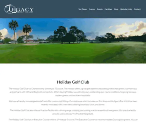 Holidaygolfclub.com(Panama City Beach Golf) Screenshot