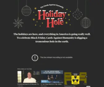 Holidayhole.com(We're digging a hole) Screenshot