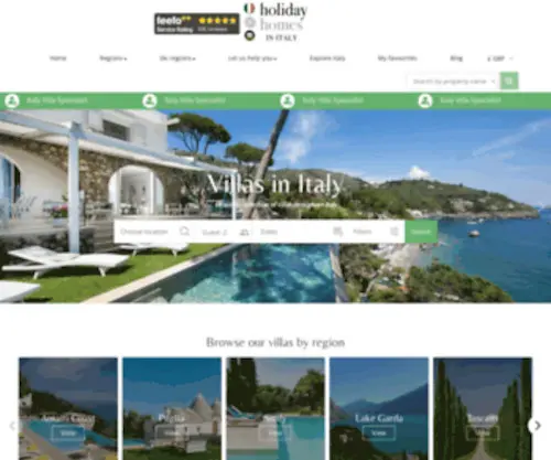 Holidayhomesinitaly.co.uk(Villas in Italy) Screenshot