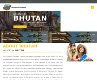 Holidayinbhutan.com(Bhutan Tourism Private Limited) Screenshot
