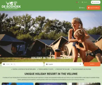 Holidayparkdeboshoek.com(Holiday park in the Netherlands on the Veluwe) Screenshot