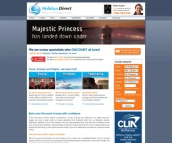 Holidaysdirect.com.au(Discount Cruise and Tour Specialist) Screenshot