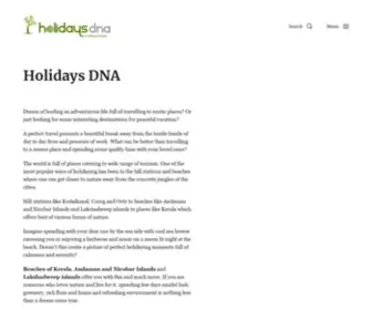 Holidaysdna.com(Holidays DNA) Screenshot