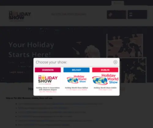 Holidayshow.ie(Holidayshow) Screenshot