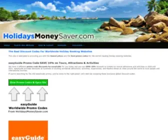 Holidaysmoneysaver.com(The Best Discount Codes For Worldwide Holiday Booking Websites) Screenshot