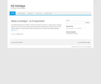 Holidaysnz.xyz(NZ Holidays) Screenshot