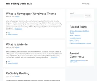 Holihostingdeals2022.com(Holi Hosting DealsJust another WordPress site) Screenshot