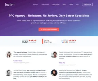 Holini.com(Google Ads & Analytics Agency For B2B Tech Companies) Screenshot