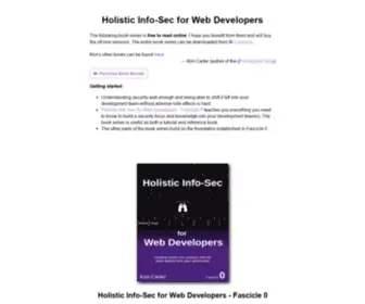 HolisticinfosecForwebdevelopers.com(Holistic Info) Screenshot