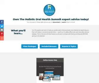 Holisticoralhealthsummit.com(Own The Holistic Oral Health Summit today) Screenshot