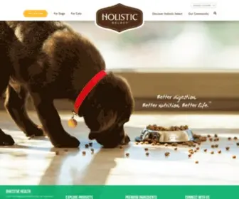 Holisticselect.com(Healthy Dog and Cat Food with Select Actives) Screenshot