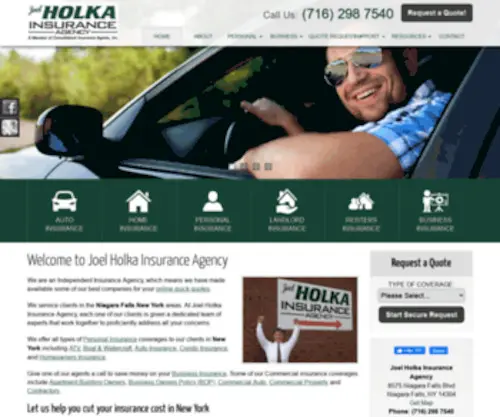 Holkainsurance.com(Auto, Home, Car, Landlord, Renters, Business Insurance in Niagara Falls New York) Screenshot