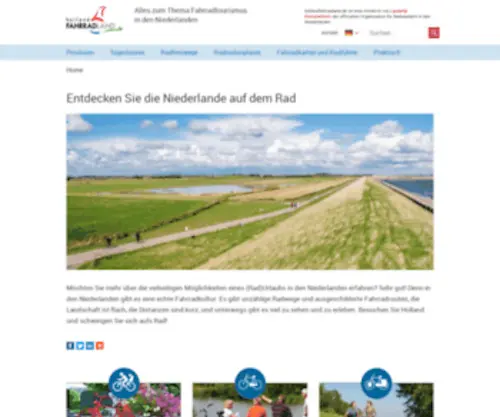 Hollandfahrradland.de(Alles über Freizeitradlern in Holland) Screenshot