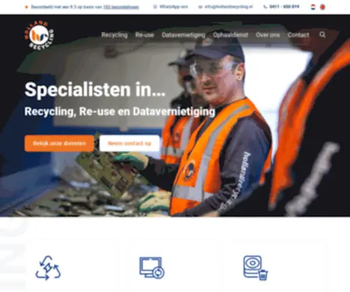 Hollandrecycling.nl(Holland Recycling uit Boxtel) Screenshot
