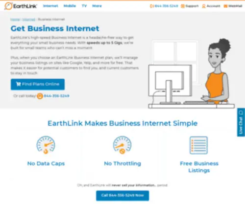 Holly.com(EarthLink’s HyperLink Business Internet access) Screenshot