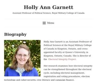 Hollyanngarnett.com(Assistant Professor of Political Science) Screenshot