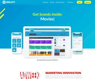 Hollyfy.com(Brand Integration and Partnerships) Screenshot