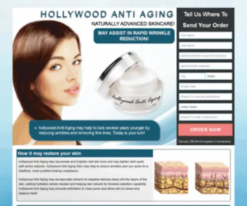 Hollywoodbeautyproducts.net(Hollywood Anti Aging) Screenshot