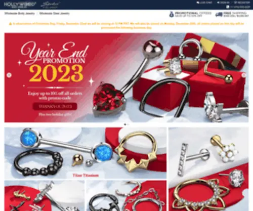 Hollywoodbodyjewelry.com(Wholesale Body Jewelry) Screenshot