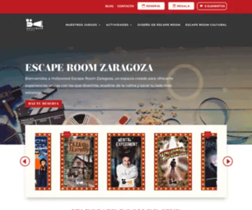 Hollywoodescapezaragoza.com(Escape Room Zaragoza) Screenshot