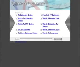 Hollywoodserials.com(The Leading Hollywood Serial Site on the Net) Screenshot